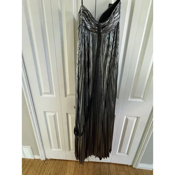 Zoa Dress Blue Silver Ginevra Halterneck Maxi Dress Zoa Dress Blue Silver Ginevra Halterneck Maxi Dress